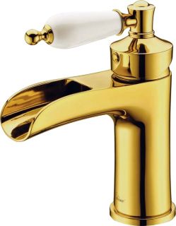 Смеситель для раковины Boheme Vogue золото 211